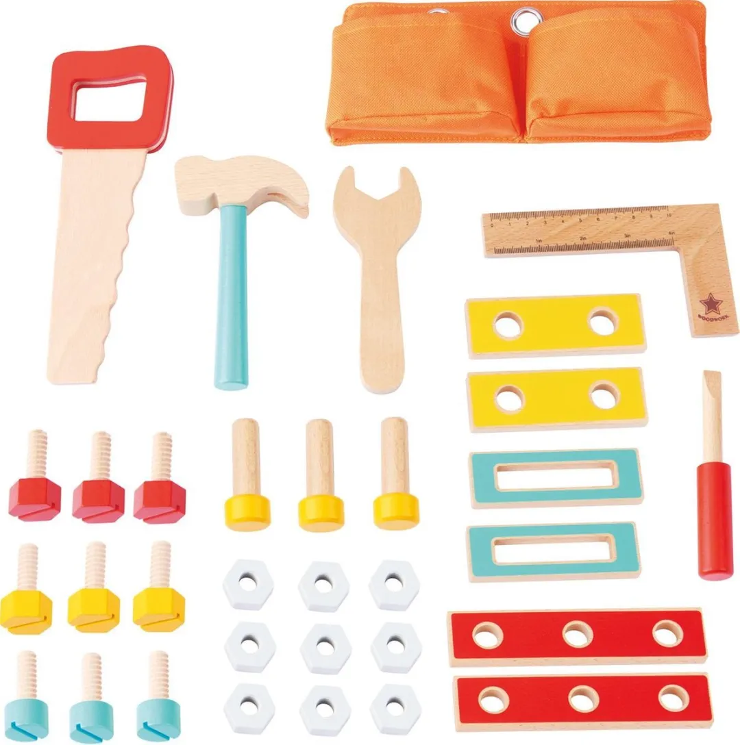 Lelin Toys - Houten Speelgoedwerkbank Inclusief Accessoires