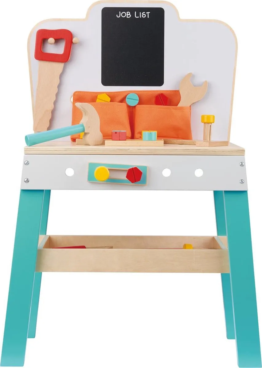 Lelin Toys - Houten Speelgoedwerkbank Inclusief Accessoires