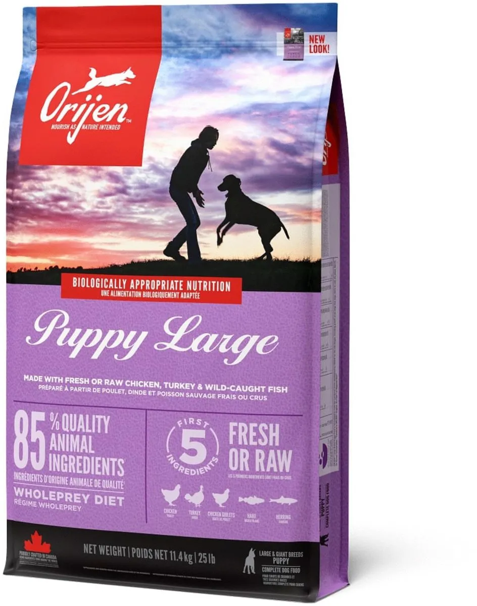 Orijen Whole Prey Puppy Large Breed Kip & Kalkoen 11.4kg