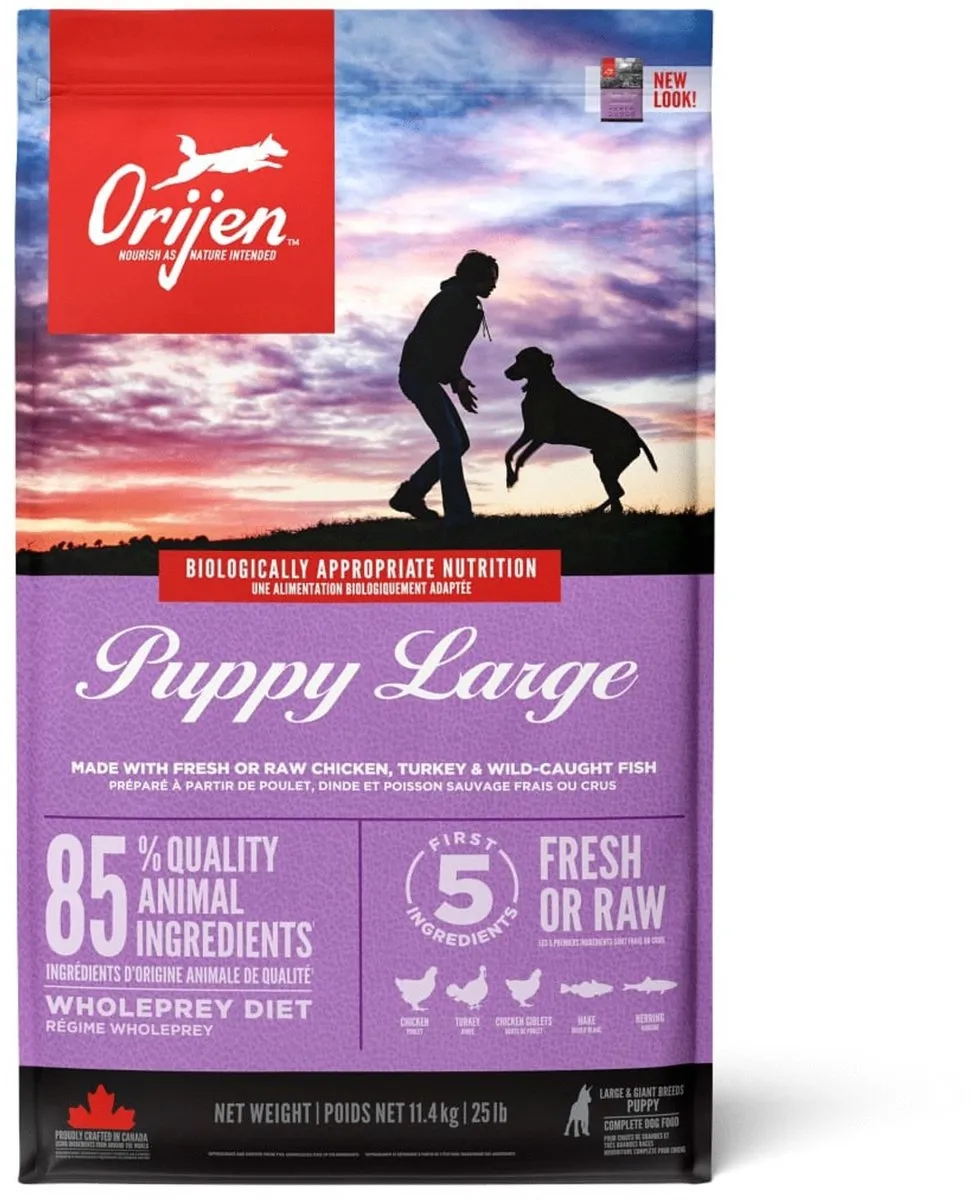 Orijen Whole Prey Puppy Large Breed Kip & Kalkoen 11.4kg