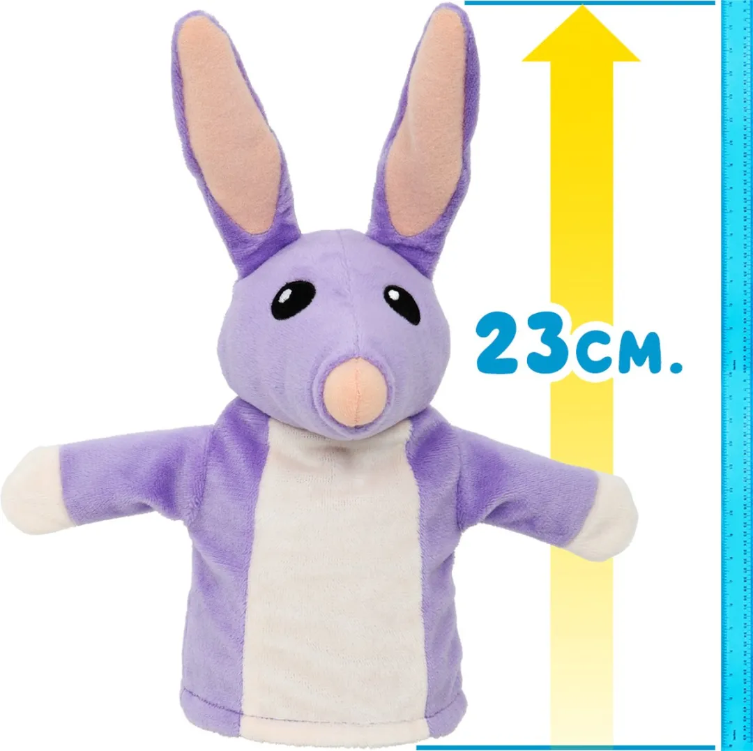 Moose Toys Bluey Pluchen Bob Bilby Handpop - Paars
