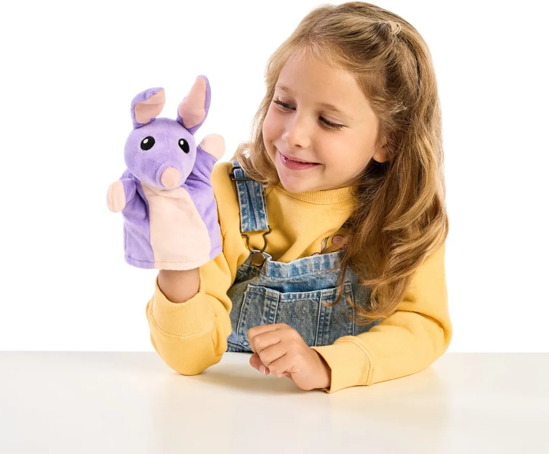 Moose Toys Bluey Pluchen Bob Bilby Handpop - Paars