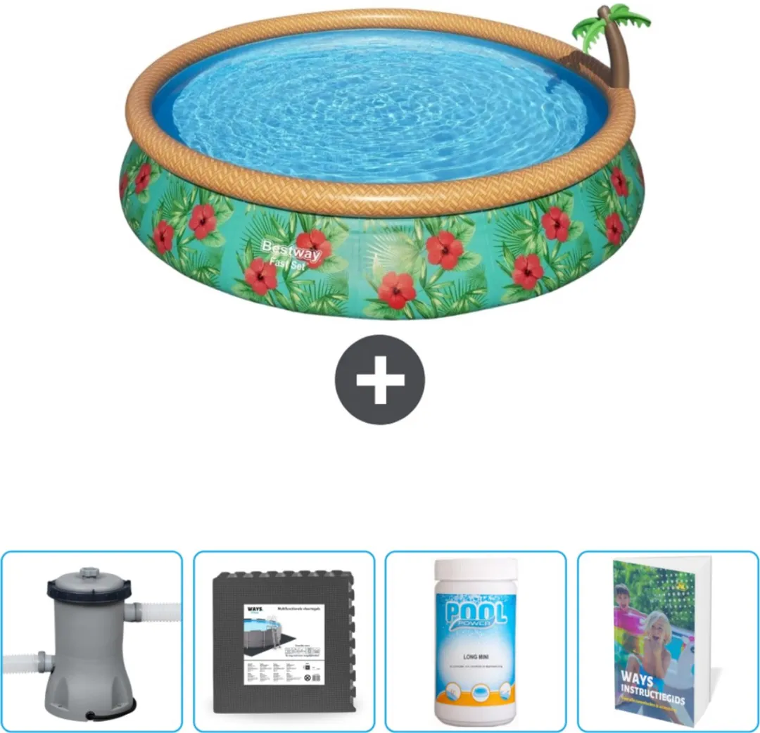 Bestway Fast Set Paradijsprint Zwembad 457x84cm - 9677L - 20 Stuks