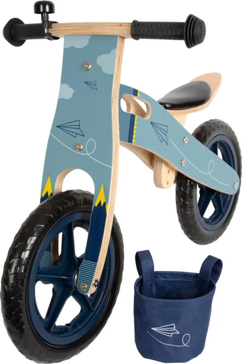 Small Foot Houten Loopfiets Vliegtuig - Blauw