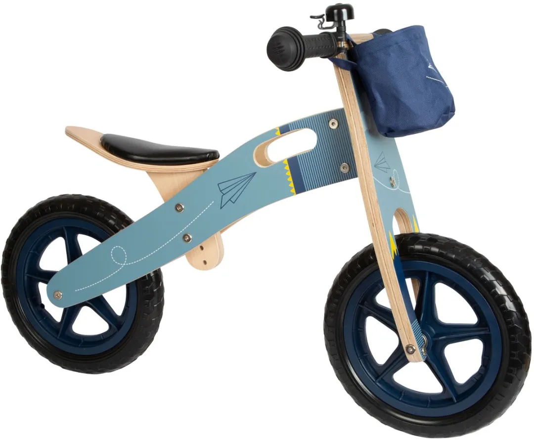 Small Foot Houten Loopfiets Vliegtuig - Blauw