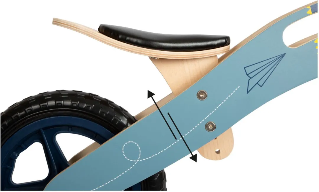 Small Foot Houten Loopfiets Vliegtuig - Blauw