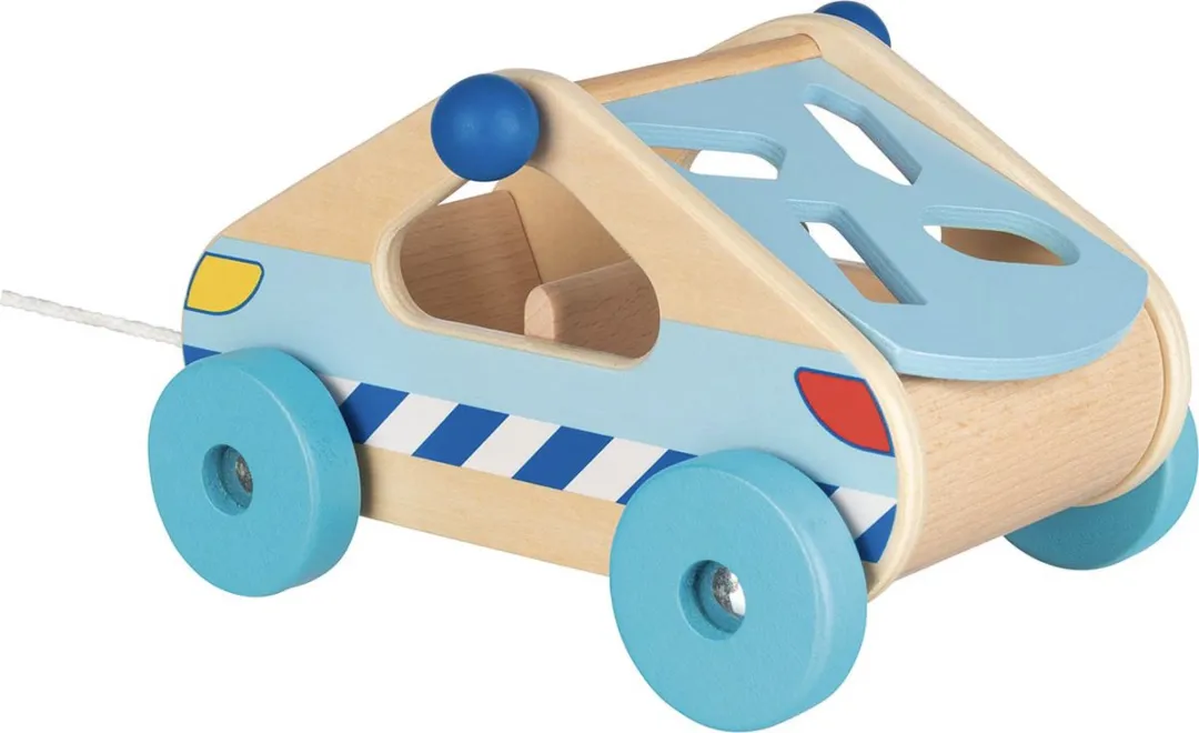 Goki TREKAUTO Sorteerkist 18x14x11,5cm - 4 Kleuren