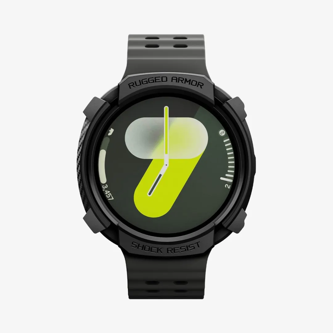 Spigen Rugged Armor Hoes Samsung Galaxy Watch 8 44mm - Zwart