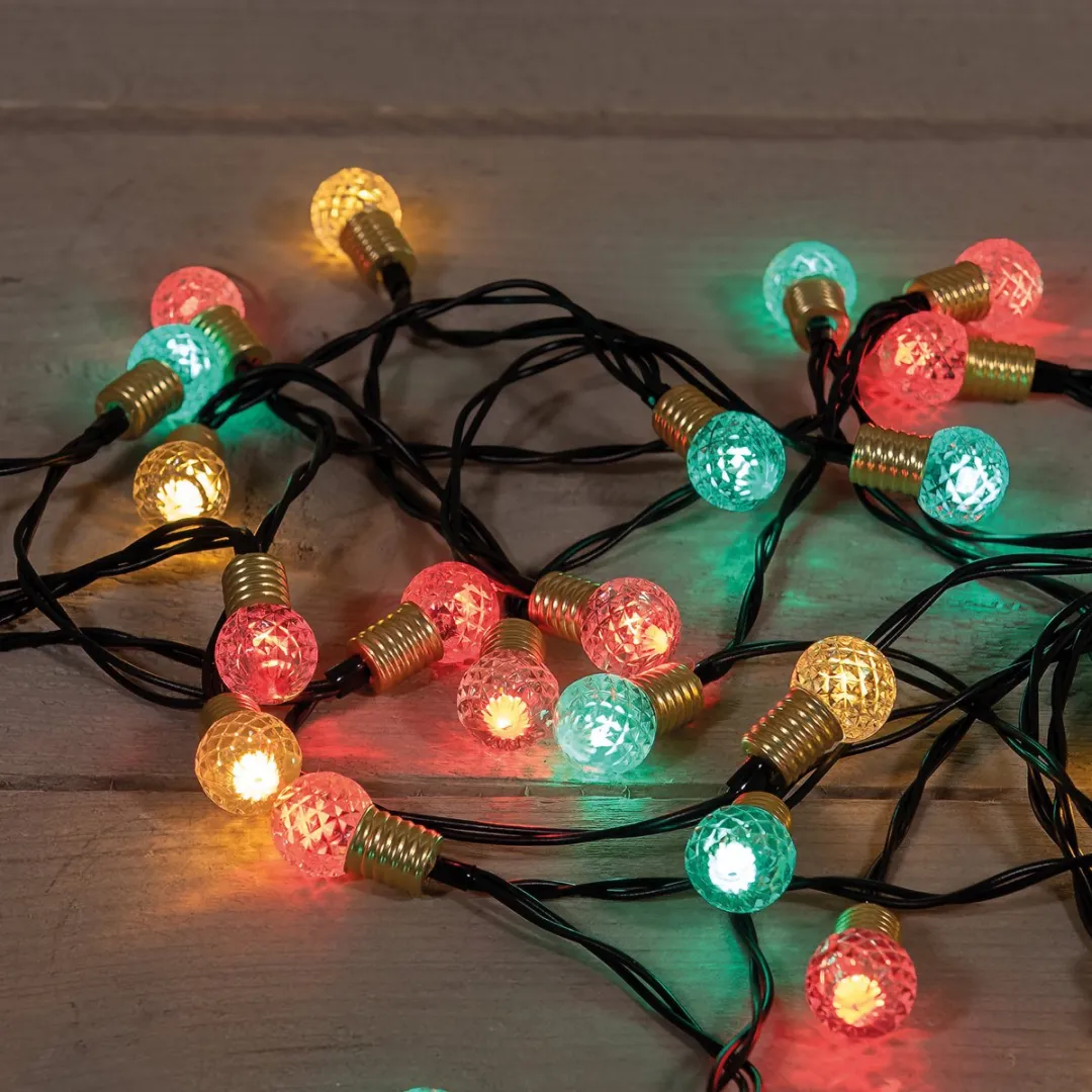 Anna's Collection Lichtsnoer Vintage Bolletjes 100 LED - 10m - Multicolor