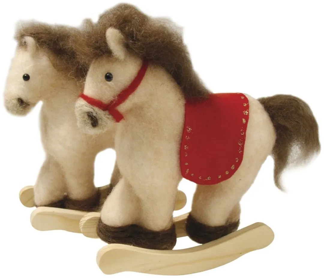 Rayher Hobby Piepschuim Paardje - 2 Stuks - 15cm - Wit