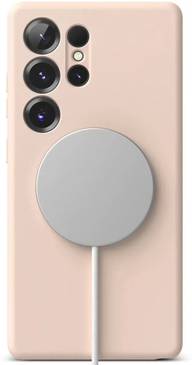 Ringke Silicone MagSafe Hoesje Samsung Galaxy S25 Ultra - Roze