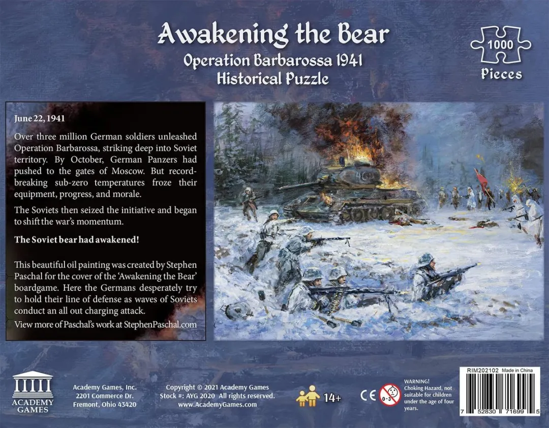 Academy Games Awakening the Bear Barbarossa Puzzel 1000 Stukjes - Multicolor