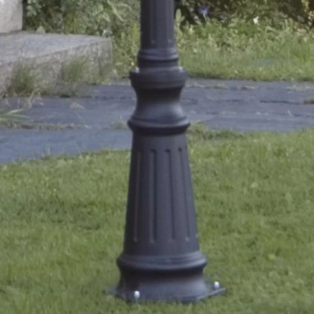 Konstsmide Parma 3-lichts Staand Armatuur 218cm - Matzwart/RVS