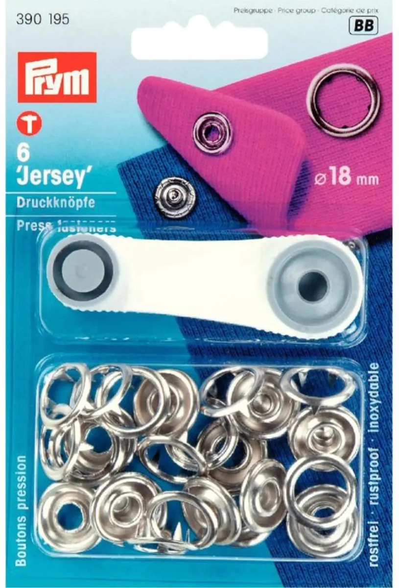 Prym Jersey Drukknopen 18mm - 6 Stuks - Zilver