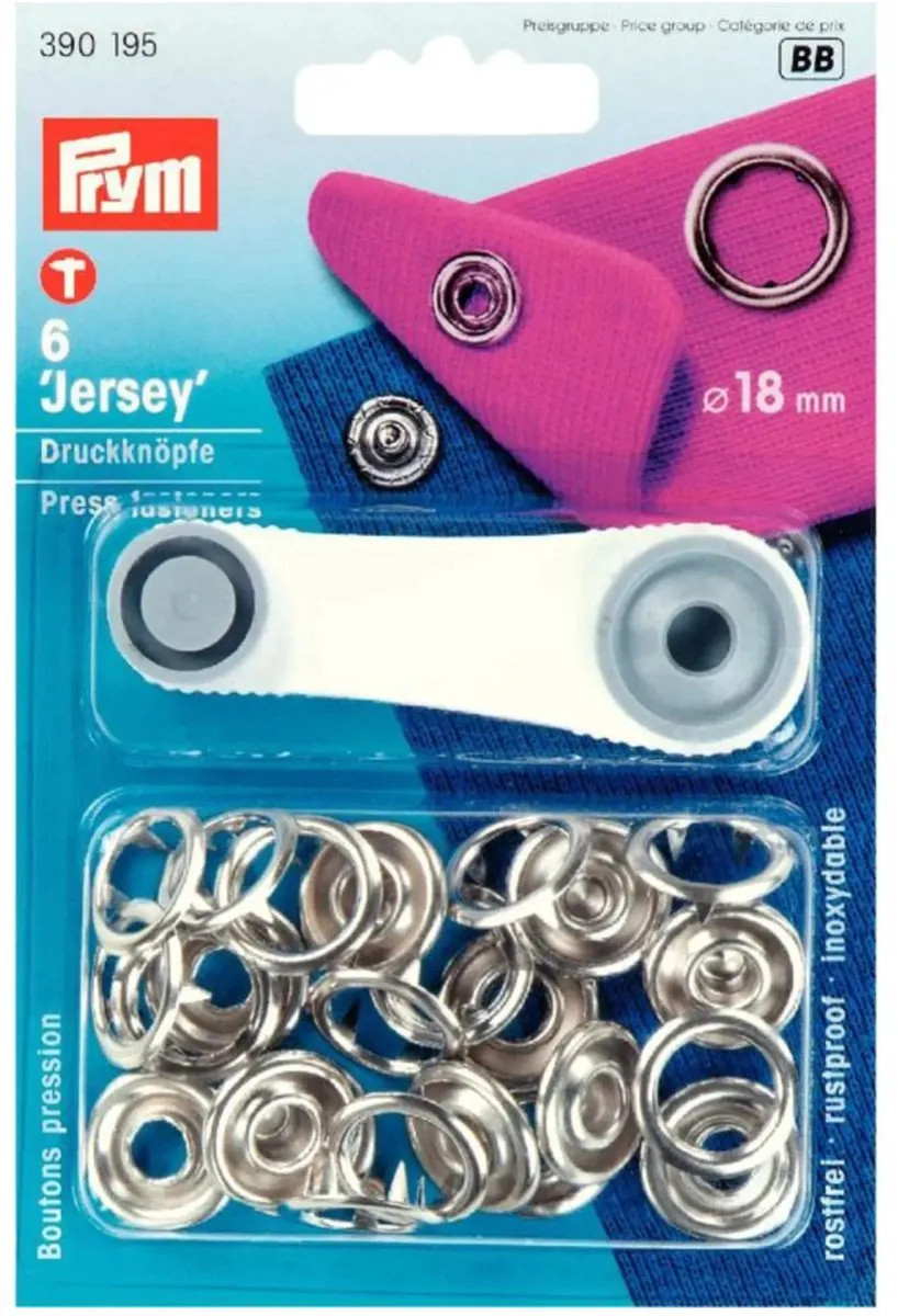 Prym Jersey Drukknopen 18mm - 6 Stuks - Zilver