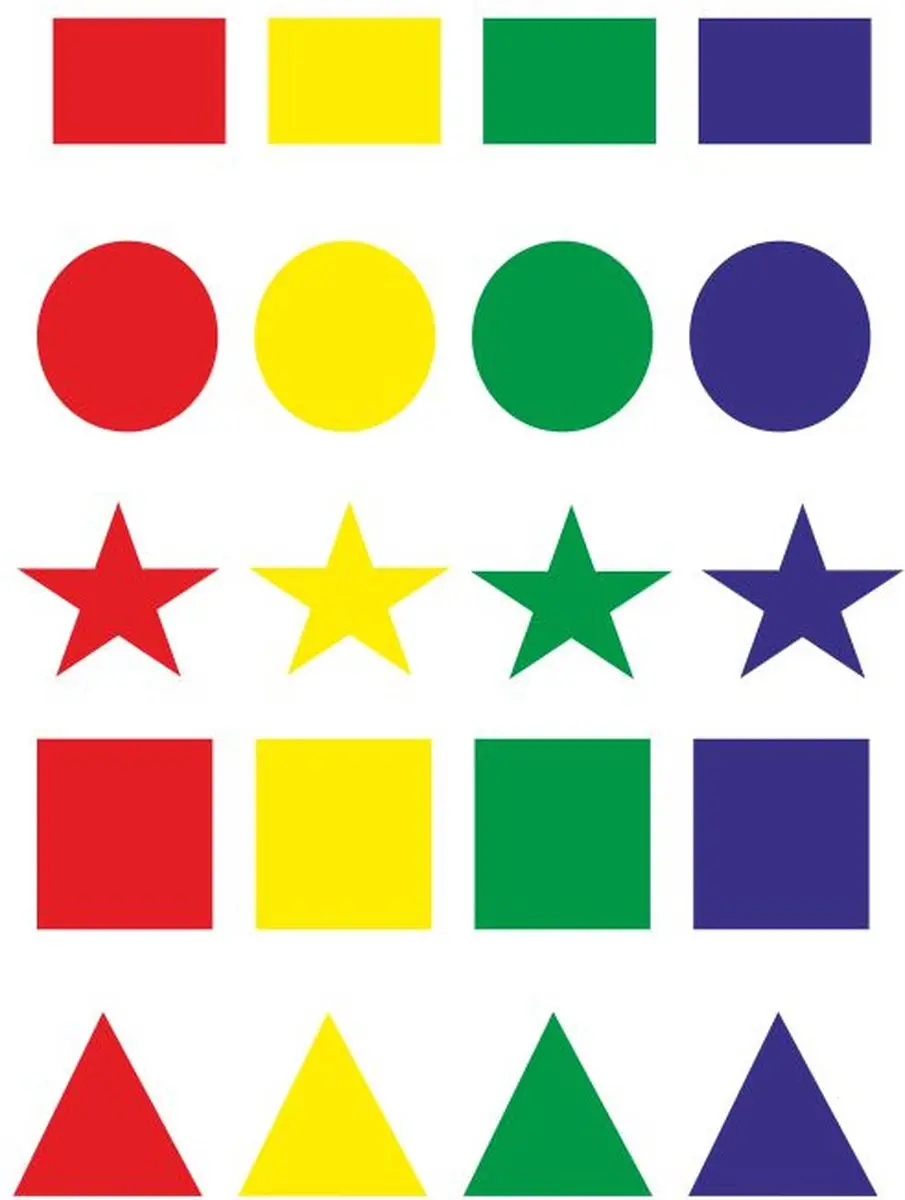 Apli Kids Gekleurde Stickers - 34 Stuks per Kleur - 864 Stuks