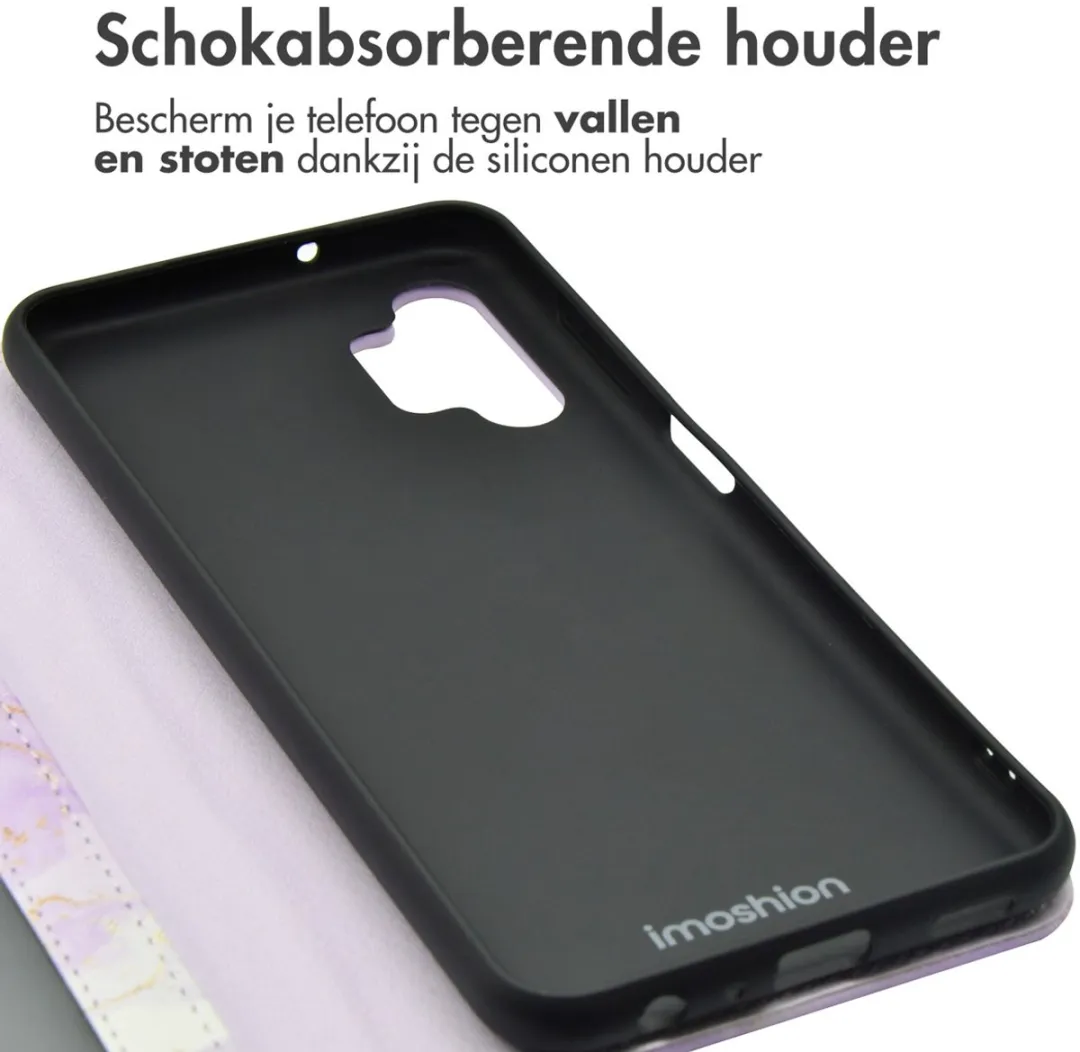 Imoshion Galaxy A13 4G Hoesje Purple Marble - 3 Pasjes