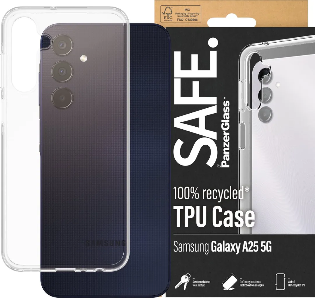 PanzerGlass SAFE. TPU Hoes Samsung Galaxy A25 5G - Transparant - afbeelding 2 van 4