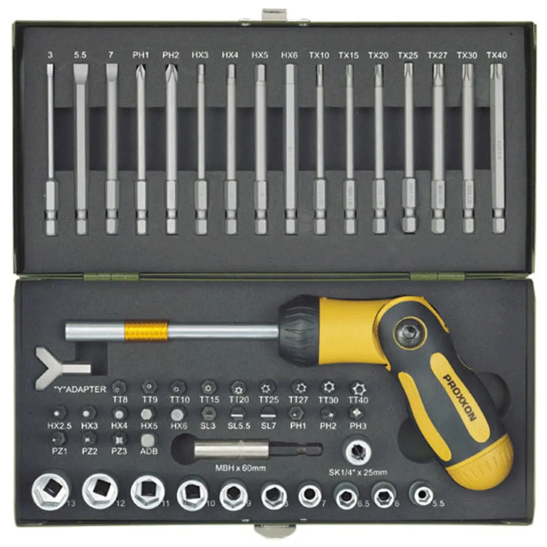 Proxxon Industrial 23104 Bitset 54-delig - Metaal