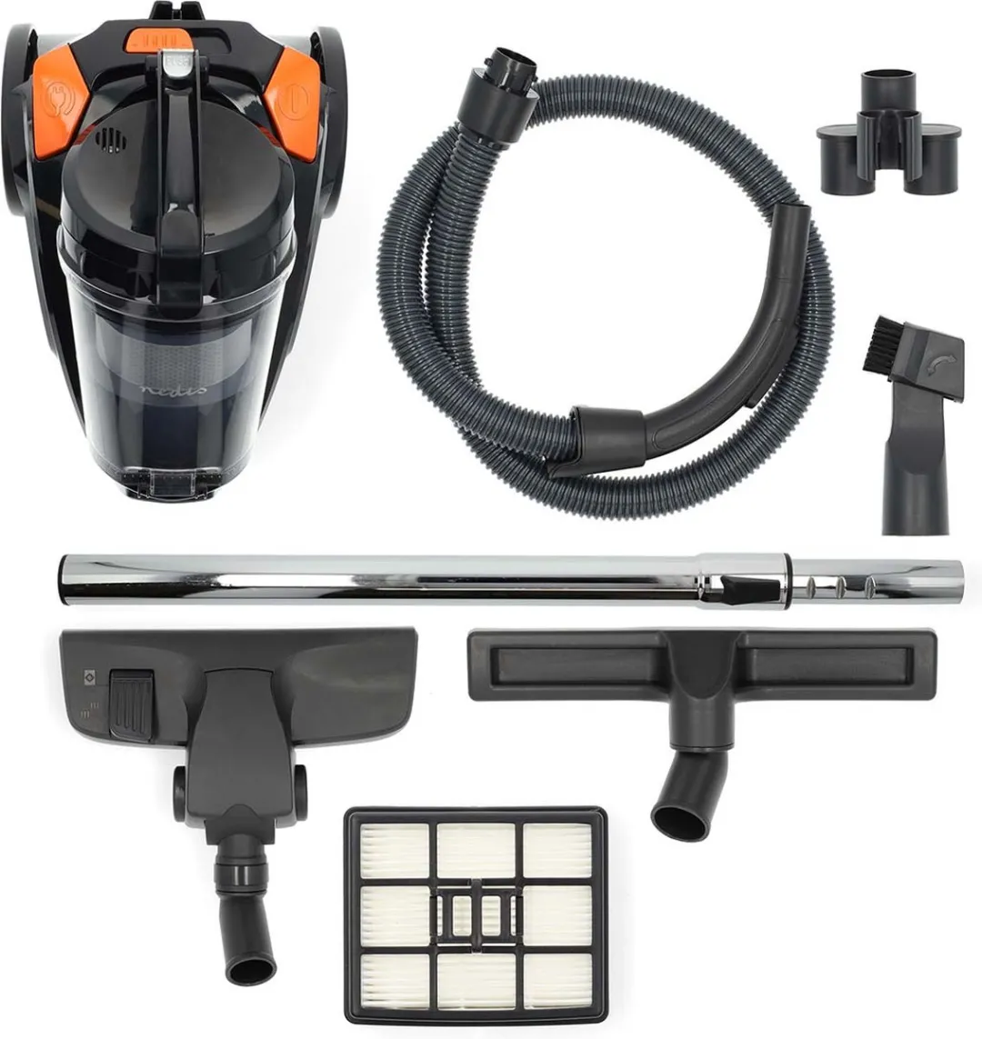 Nedis VCBS250GY Zakloze Stofzuiger 700W - 0,35L - HEPA - Antraciet