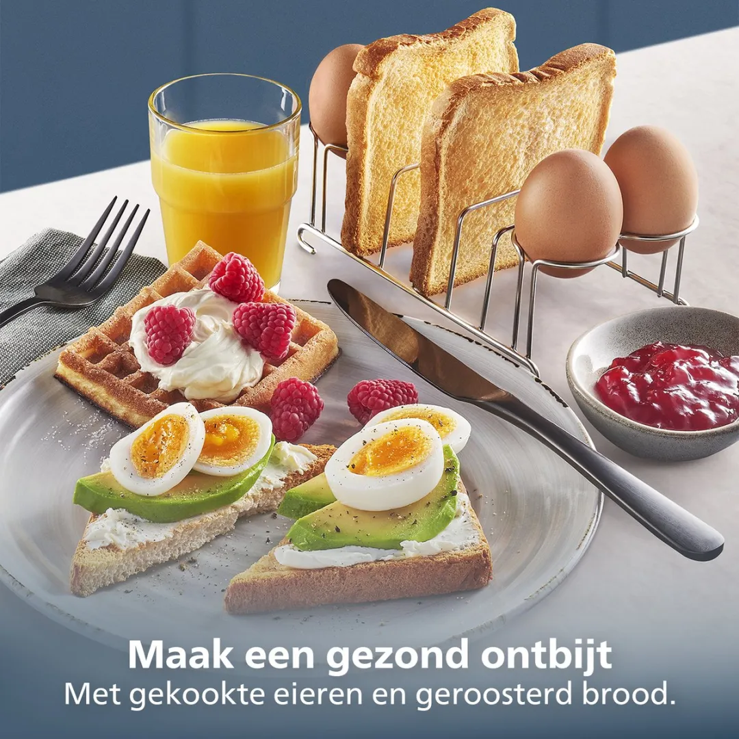 Philips Ontbijtset Airfryer Accessoire - HD9921/00 - Geschikt voor Philips - Ontbijtset Met Tang