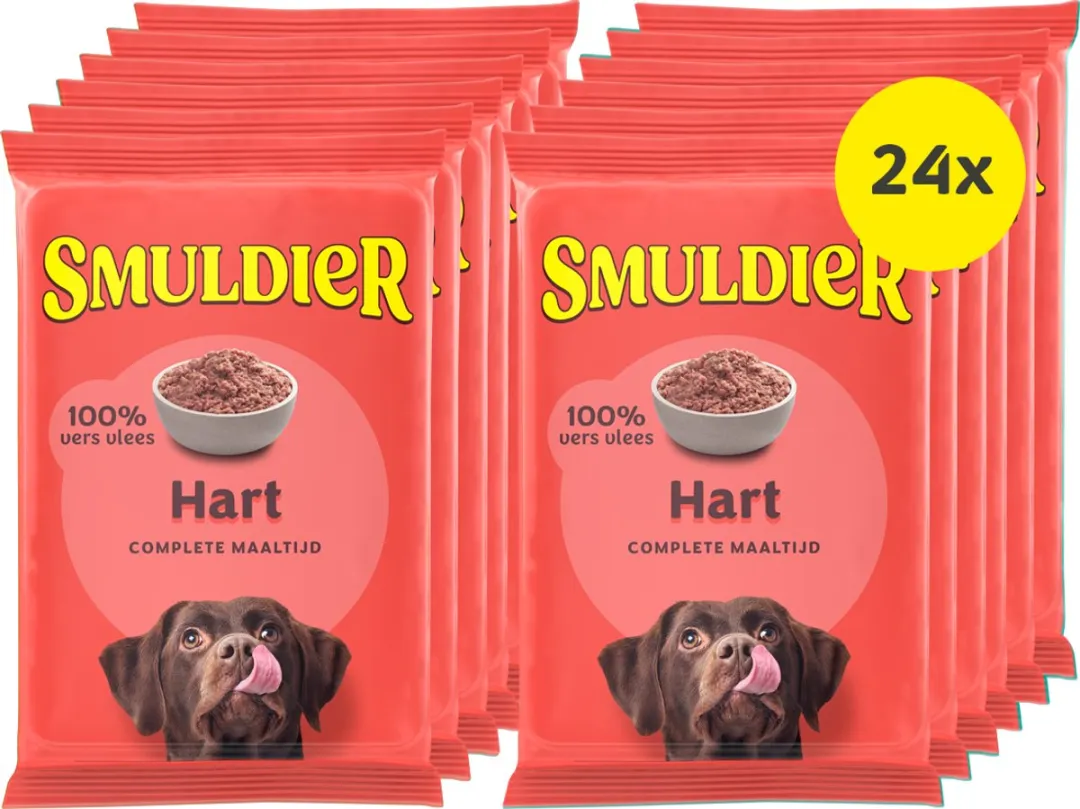 Smuldier Hart Hondenvoer - 24 Stuks (400g)