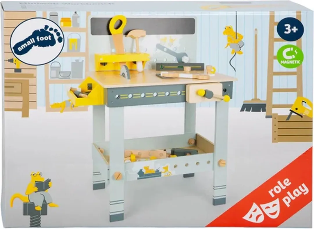 Small Foot Houten Werkbank Miniwob - 52 Onderdelen - Grijs - afbeelding 6 van 6