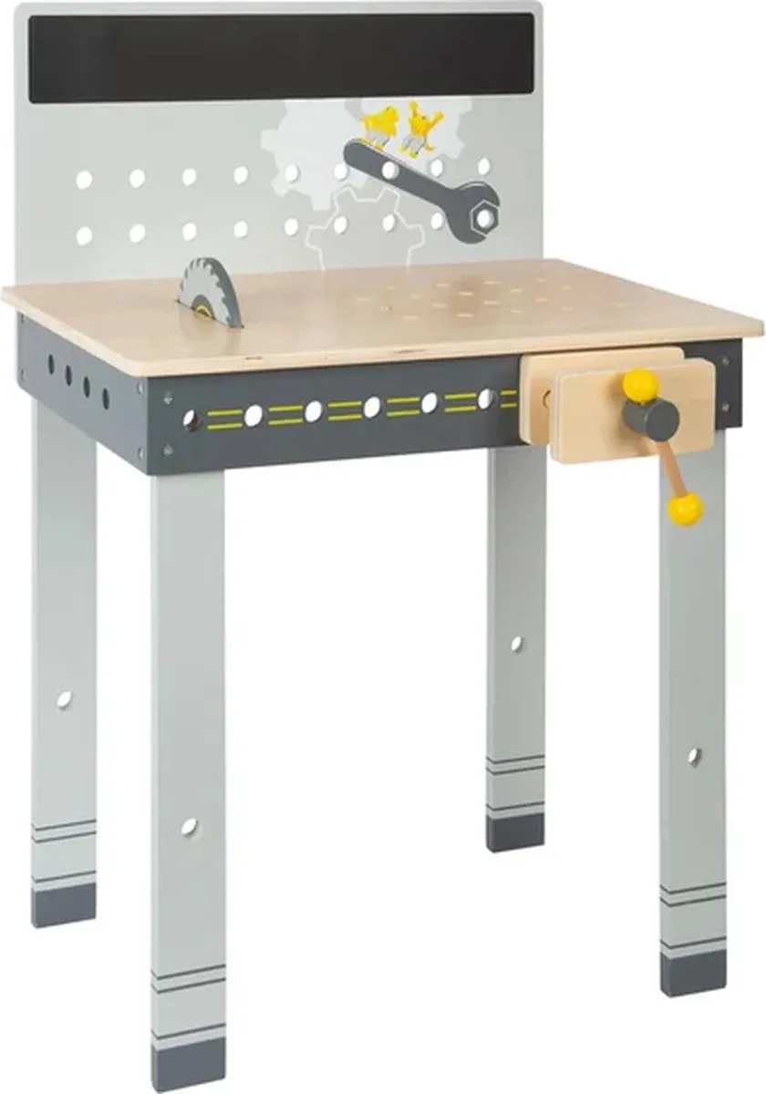 Small Foot Houten Werkbank Miniwob - 52 Onderdelen - Grijs