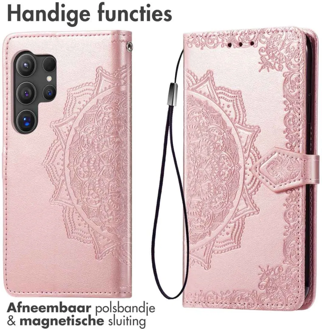 imosHion Hoesje Samsung Galaxy S25 Ultra - Roségoud - 3 Pasjes