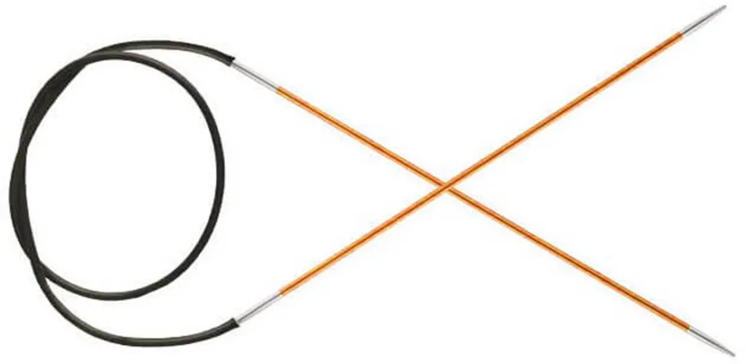 KnitPro Zing Rondbreinaald 80cm 2.25mm - Goud/Zwart