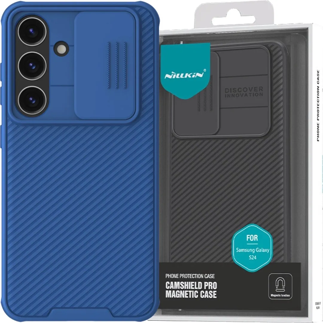 Nillkin CamShield Hoesje Samsung Galaxy S24 - Blauw - 6902048273085