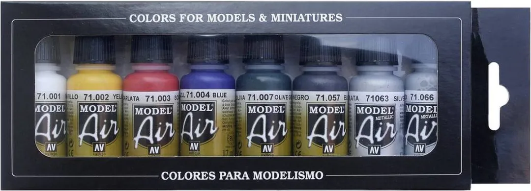 Vallejo Model Air Basic Colors Acrylset 8x17ml - Multi