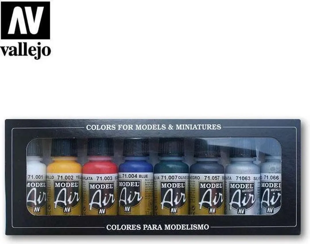 Vallejo Model Air Basic Colors Acrylset 8x17ml - Multi