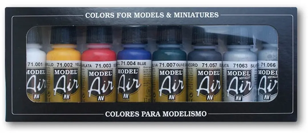 Vallejo Model Air Basic Colors Acrylset 8x17ml - Multi