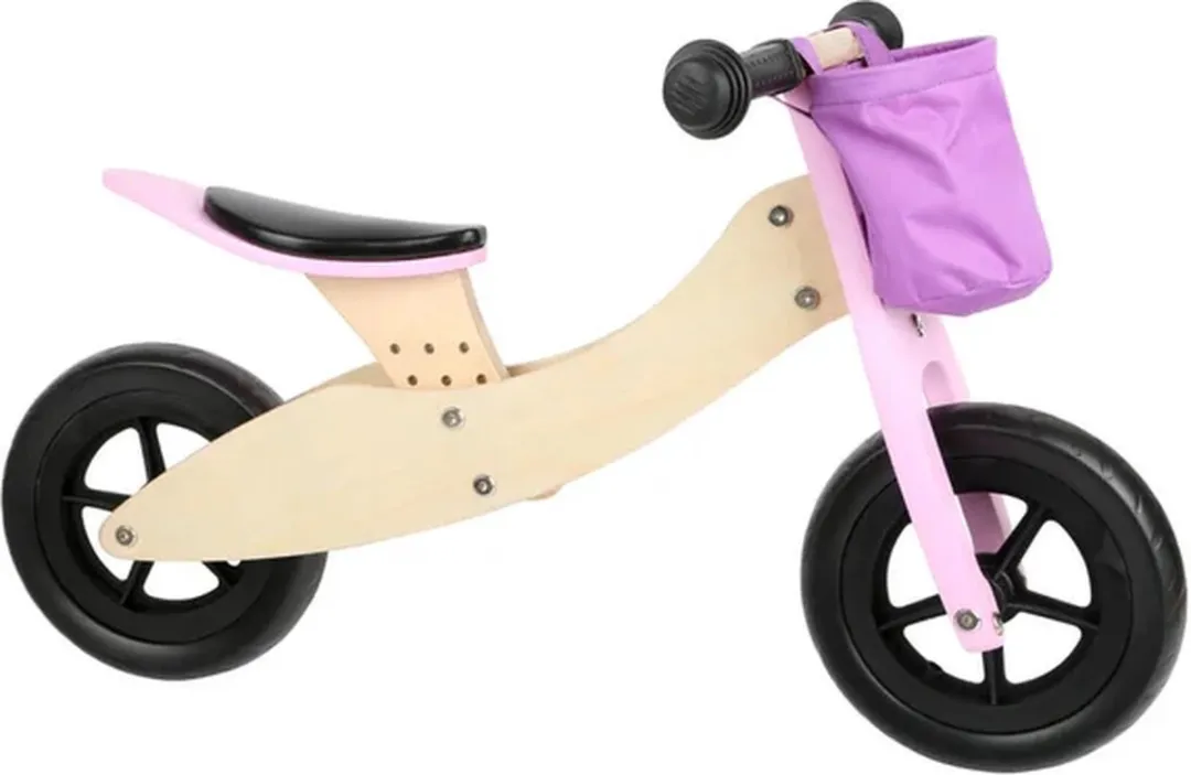 Small Foot Houten Driewieler & Loopfiets 2in1 - Roze