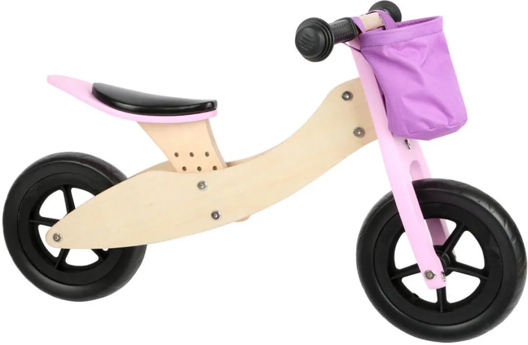 Small Foot Houten Driewieler & Loopfiets 2in1 - Roze