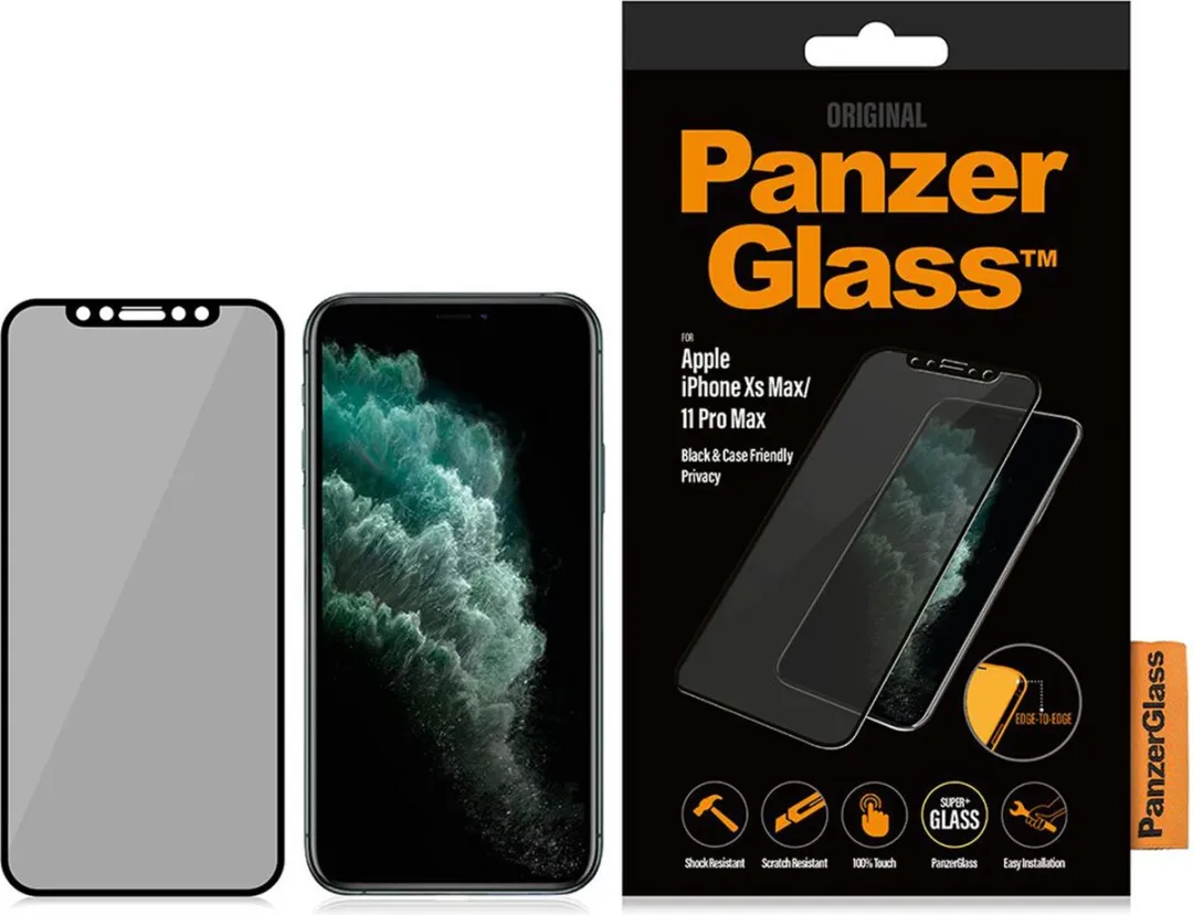 PanzerGlass PZ-P2666 Screenprotector iPhone XS Max - Zwart