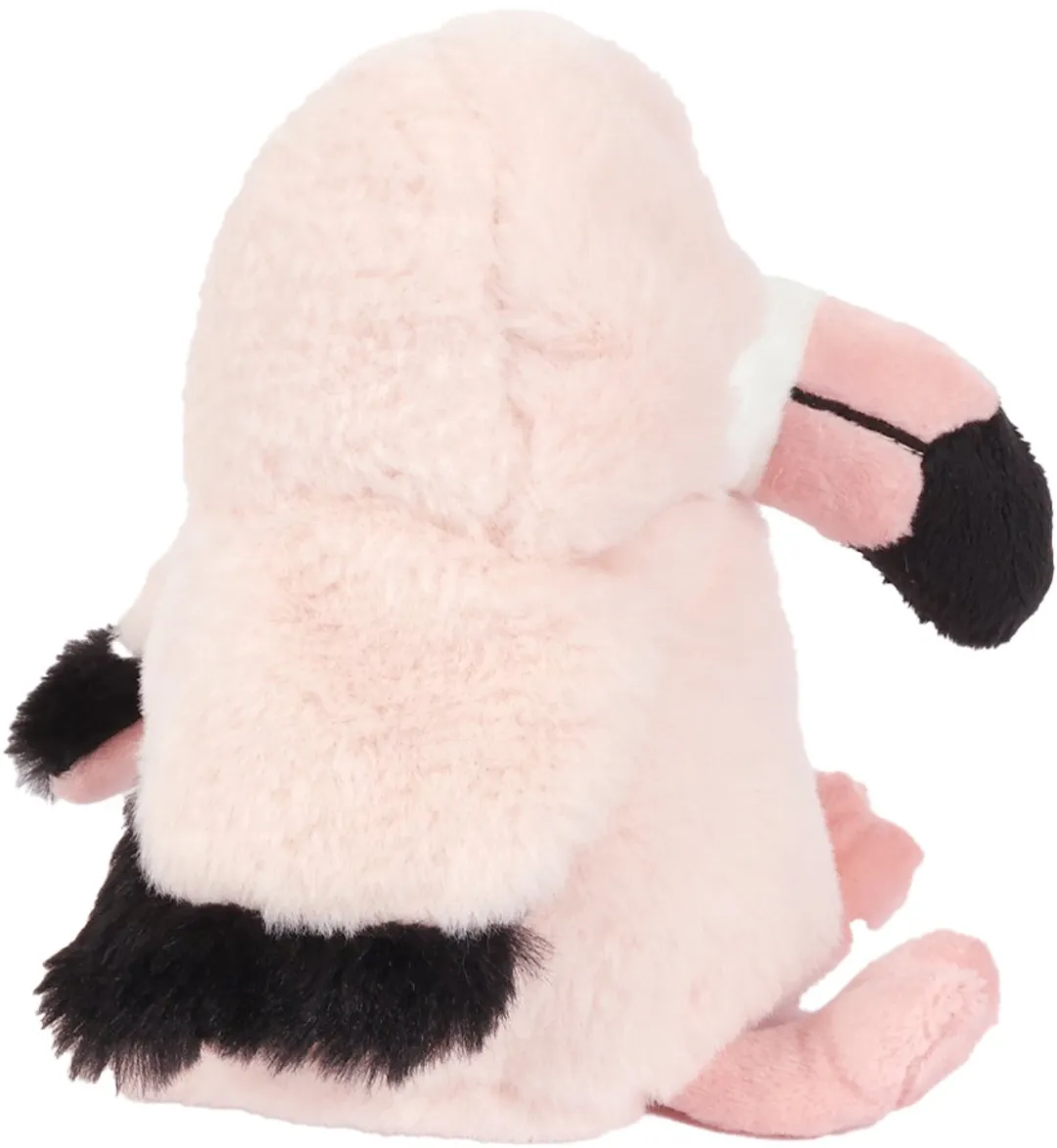 PIA Soft Toys Flamingo Pluche Knuffeldier - 17cm - Roze/Zwart