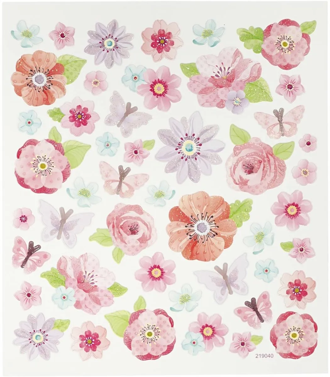 Creativ Company Bloemen Stickers Vel 15x16,5cm