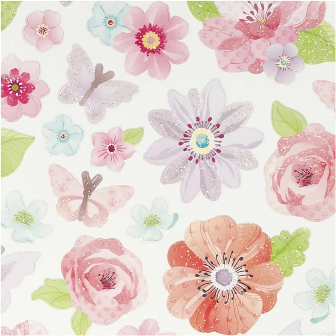 Creativ Company Bloemen Stickers Vel 15x16,5cm - Multi