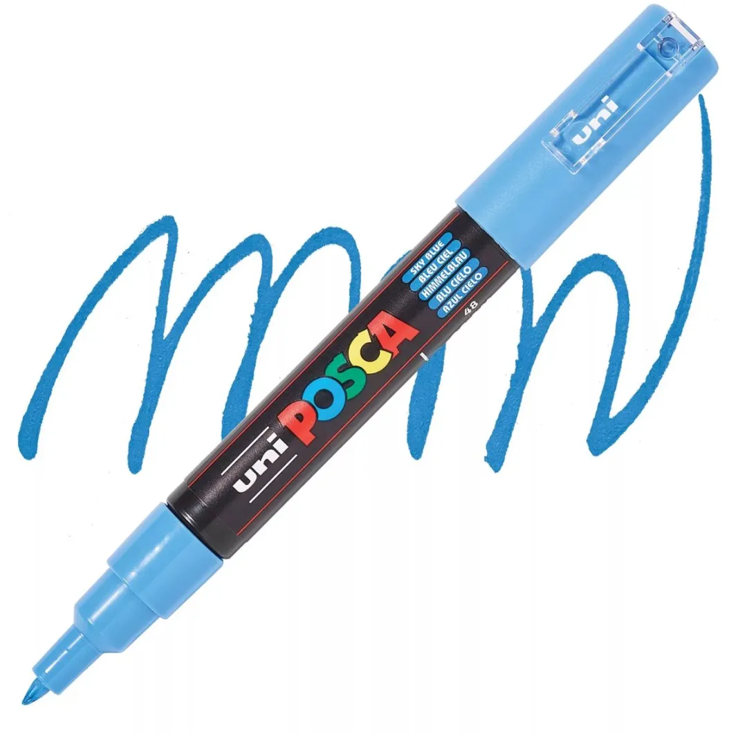 Posca Uni Posca Verfmarker 1MC Hemelsblauw - afbeelding 6 van 6