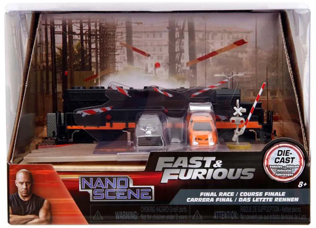 Jada Fast & Furious Nano Train Scene Diorama - Multi kleuren