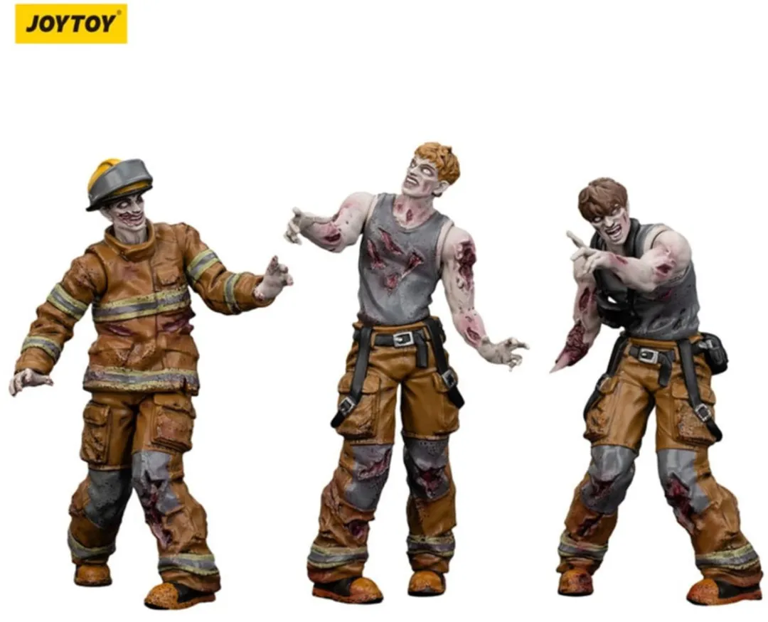 Joy Toy Zombie Dark Source Firefighters 3-Pack Action Figuur 8cm