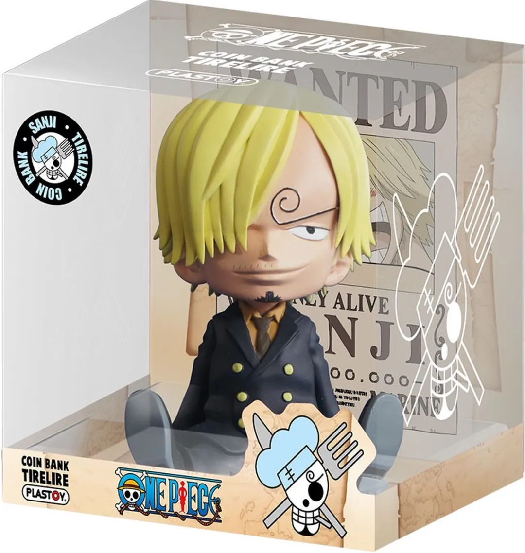 Plastoy One Piece Sanji Spaarpot - Geel/Zwart