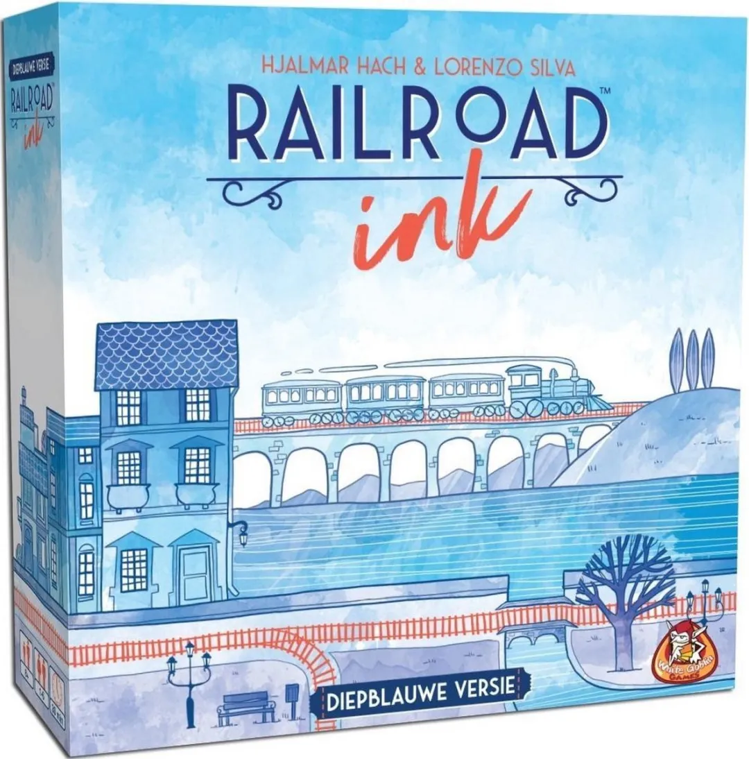 White Goblin Games Railroad Ink Diepblauwe Versie WGG1918 Dobbelspel