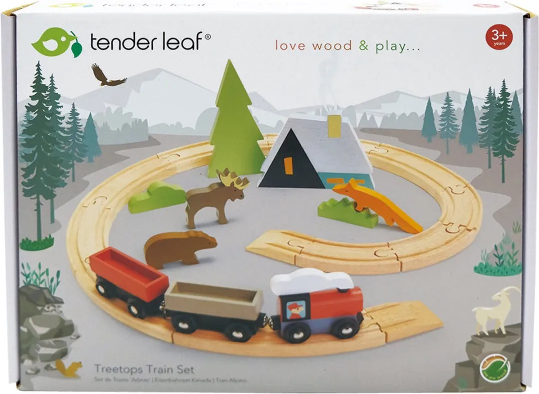 Tender Leaf Toys Tree Tops Treinenset - Multi