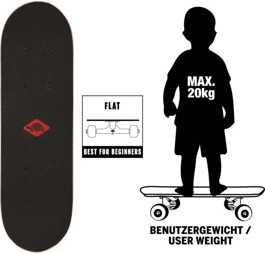 Schildkröt Mini-Skateboard 17 inch - Multicolor