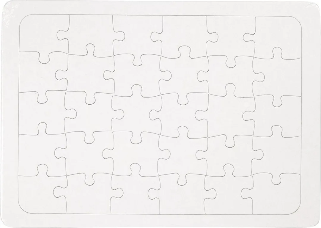 Creativ Company Kartonnen Puzzel A4 Wit