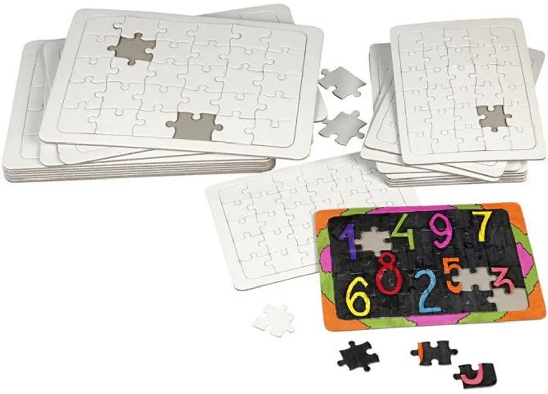 Creativ Company Kartonnen Puzzel A4 Wit
