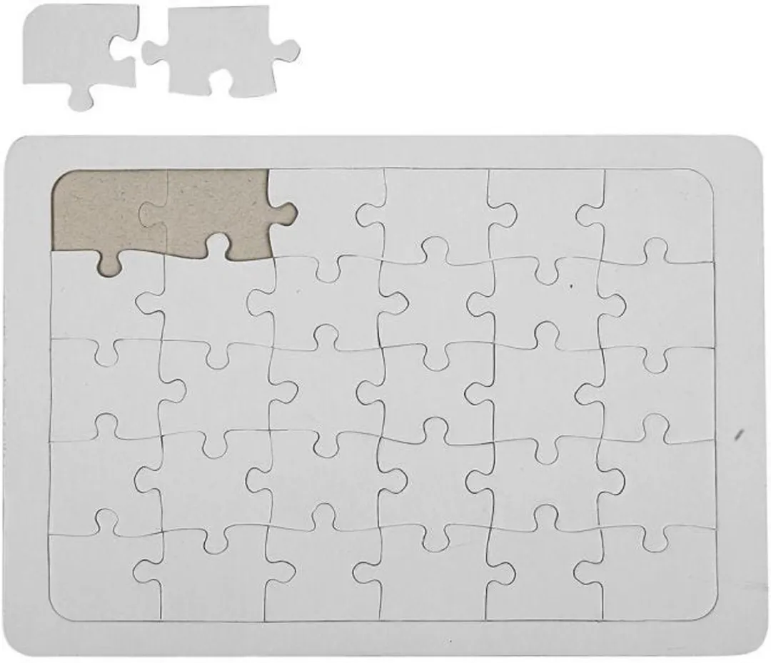 Creativ Company Kartonnen Puzzel A4 Wit
